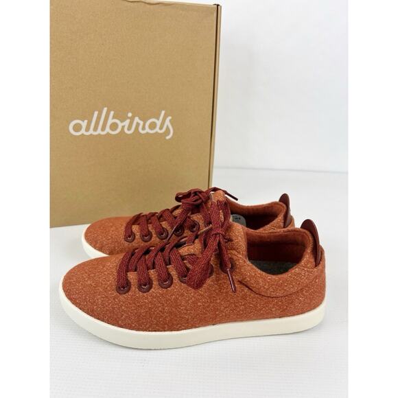 ALLBIRDS WOOL PIPER Diablo Red/Orange SHOES LACE UP SNEAKER Women SIZE 8 New! - Picture 7 of 11